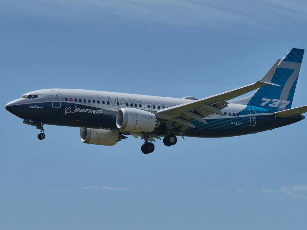 A Boeing 737 Max aircraft lands following a FAA re-certification flight on June 29, 2020 in Seattle, Wash. The 737 MAX has been grounded for commercial flights since March 2019 following two crashes.