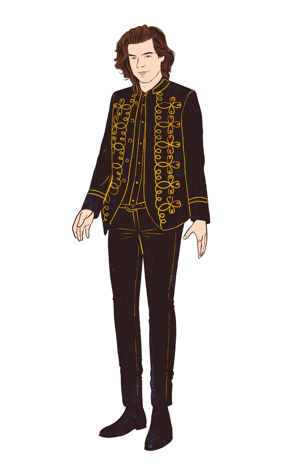 Harry Styles' impeccably-tailored style from the 2014 American Music Awards.