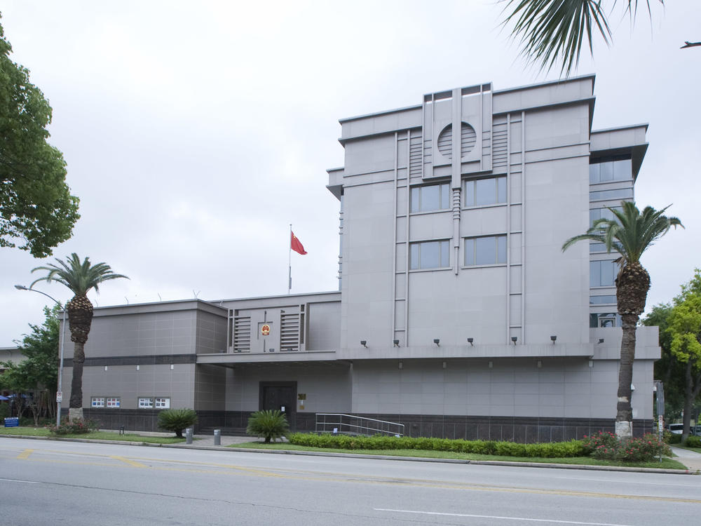 The Chinese consulate in Houston, shown in April. The U.S. has ordered China to close the consulate by Friday.