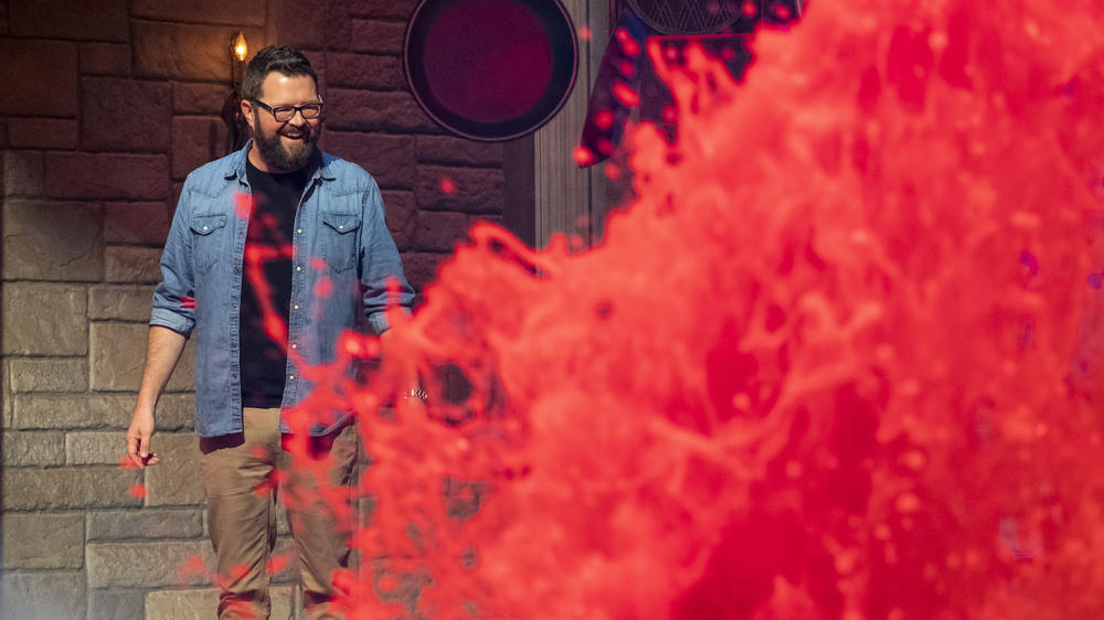 Rutledge Wood hosts the Netflix game show <em>Floor Is Lava, </em>which is shot in an old IKEA warehouse in Burbank, Calif.