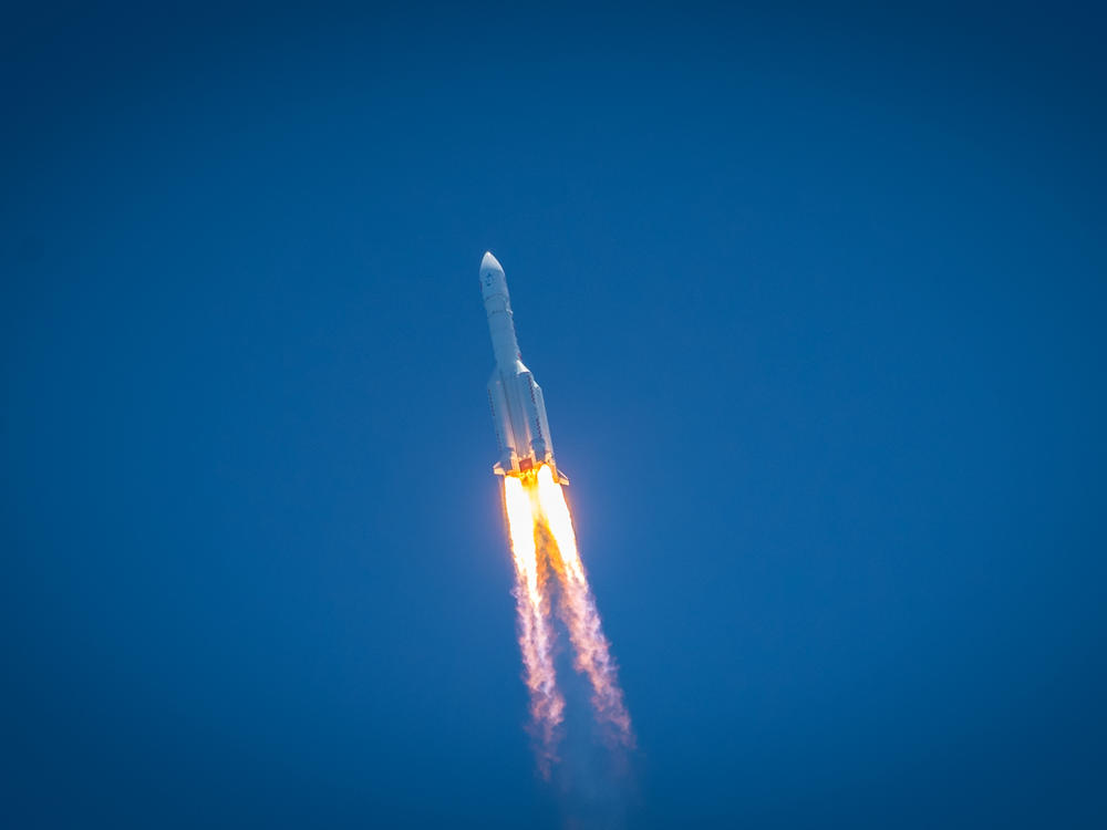 The Tianwen-1 Mars probe launches successfully from the Wenchang Spaceport on Hainan Island, China, on Thursday.