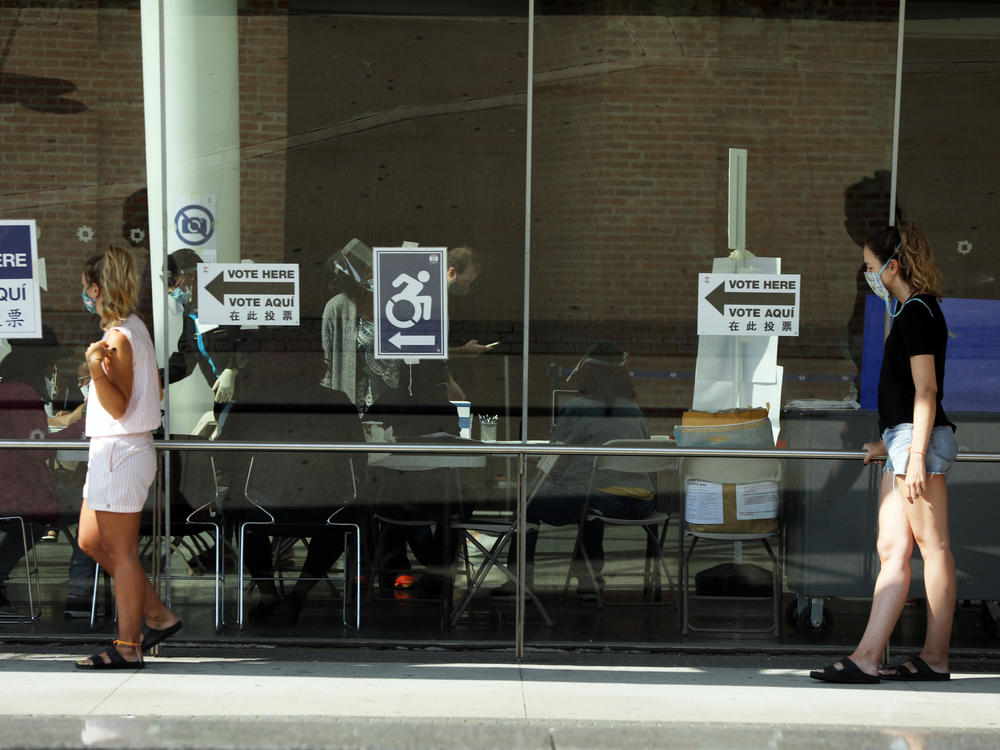 Voters in New York City last month during the state's primary elections. With about 100 days until Nov. 3, election officials face a variety of challenges pulling off this year's election.