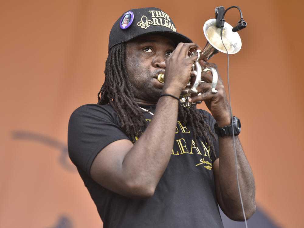 Shamarr Allen performs during the 2019 New Orleans Jazz & Heritage Festival 50th Anniversary at Fair Grounds Race Course on May 04, 2019 in New Orleans.