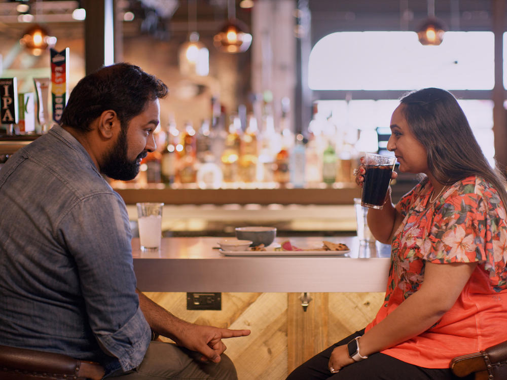 Is it a match? A potential couple  meet up courtesy of a matchmaker in the Netflix series <em>Indian Matchmaking.</em>