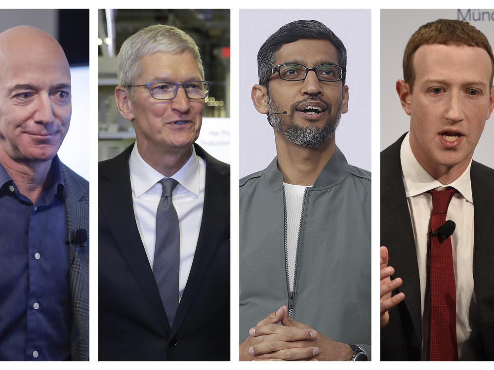 Amazon's Jeff Bezos, Apple's Tim Cook, Google's Sundar Pichai and Facebook's Mark Zuckerberg will face congressional questioning about whether tech has too much power.