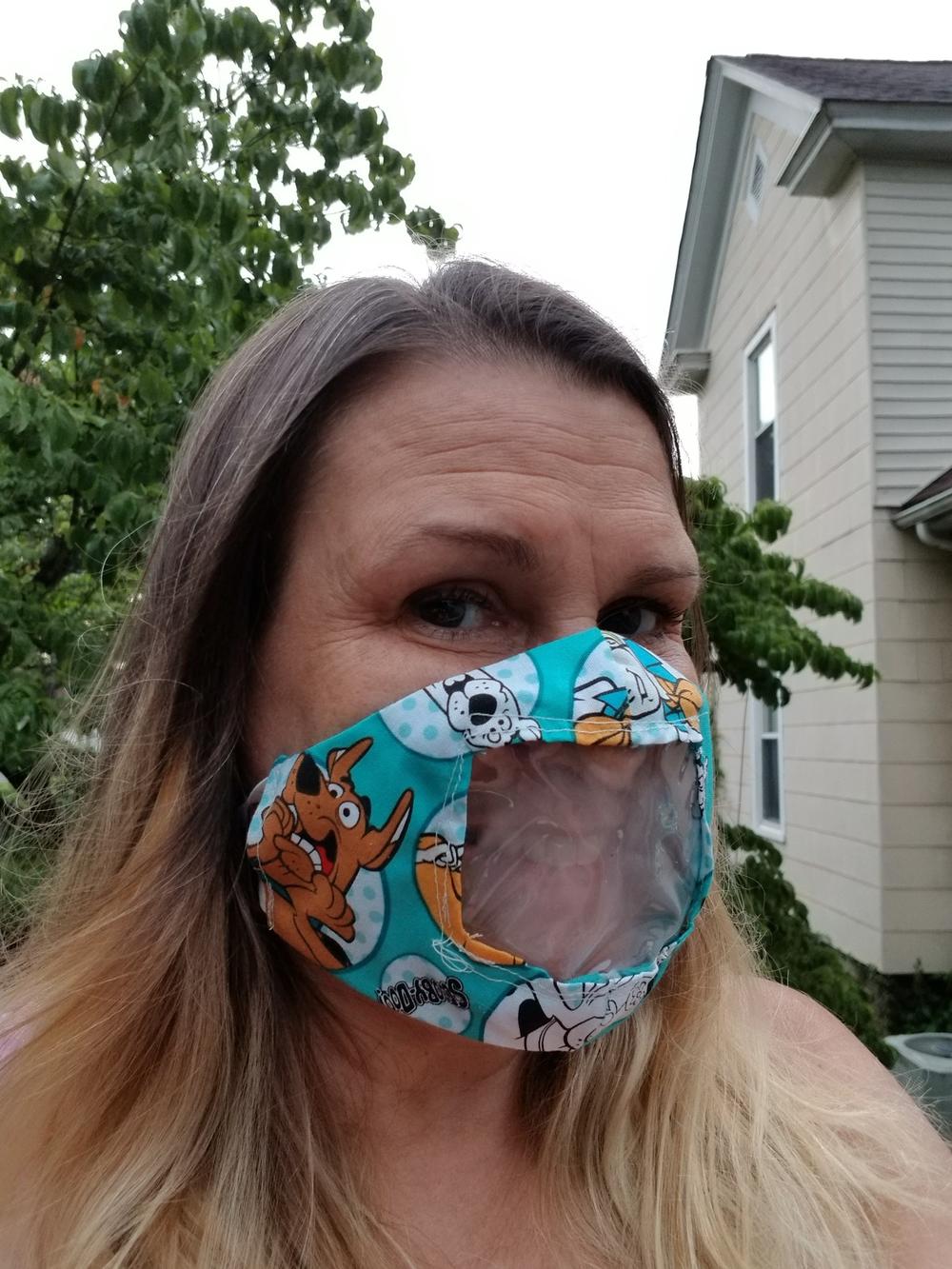 Karen Franks, the volunteer who made the mask used by Jessica Cournoyer and Blake Blackmon when their baby was born, is a North Carolina elementary school music teacher who recently turned to sewing masks — mostly clear ones — to help her community.
