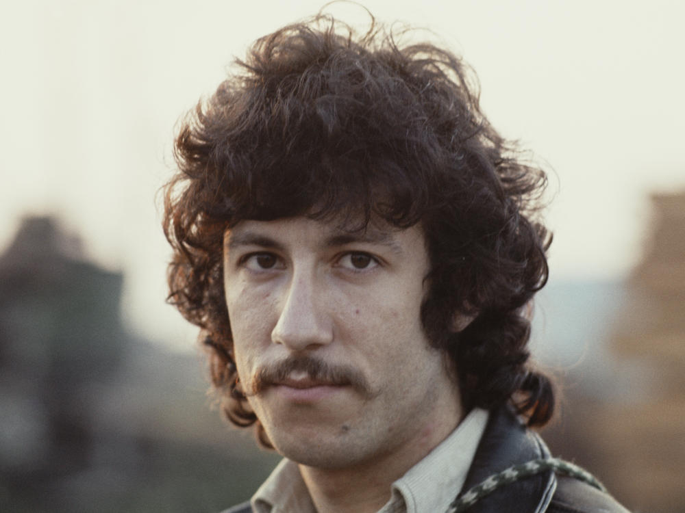 A portrait of Peter Green, guitarist and co-founder of rock band Fleetwood Mac, c. 1968.
