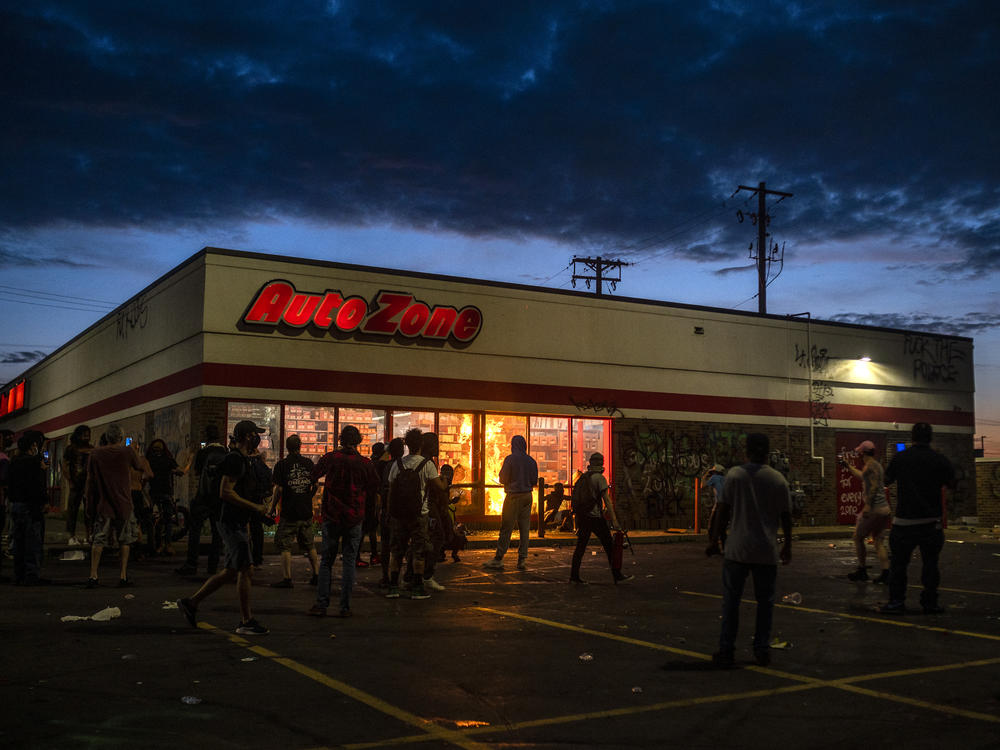 An Auto Zone store was among the Minneapolis buildings looted and damaged on May 27 during the protests against police violence. Police investigators reportedly have a suspect in the vandalism that preceded the burning of the store.