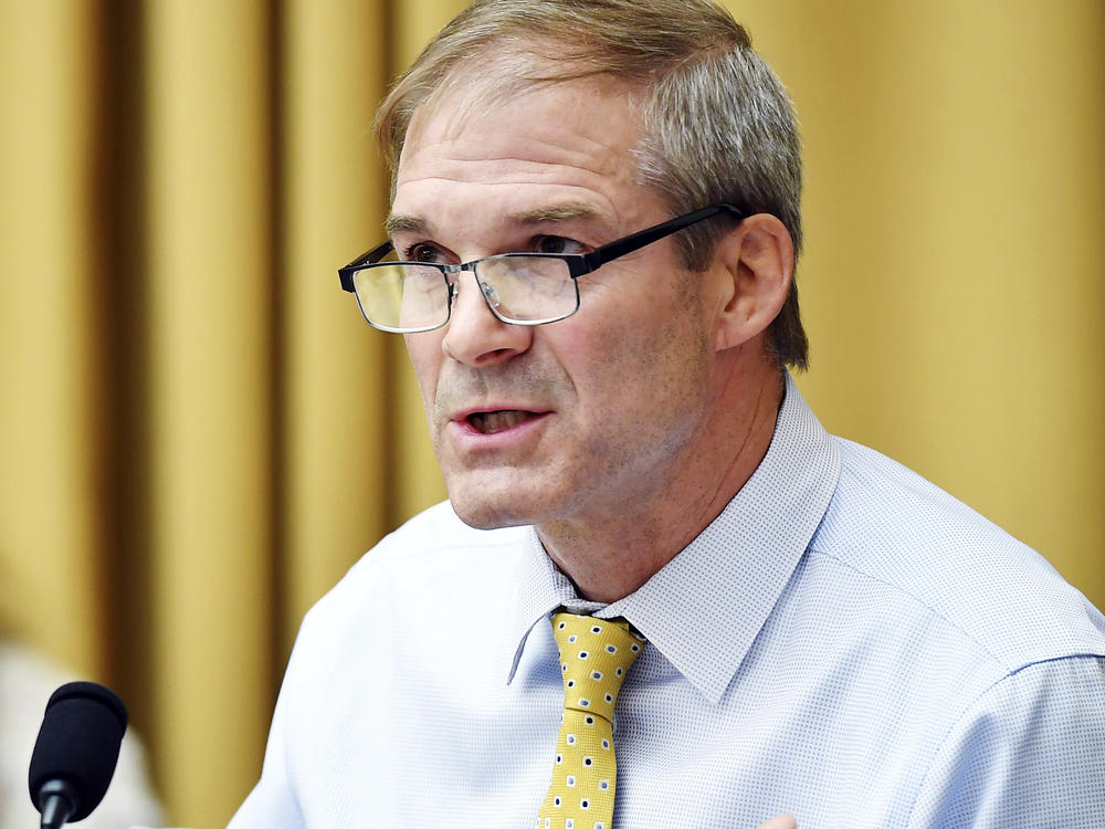 Rep. Jim Jordan, R-Ohio, speaks during a House Judiciary subcommittee on antitrust on Capitol Hill.