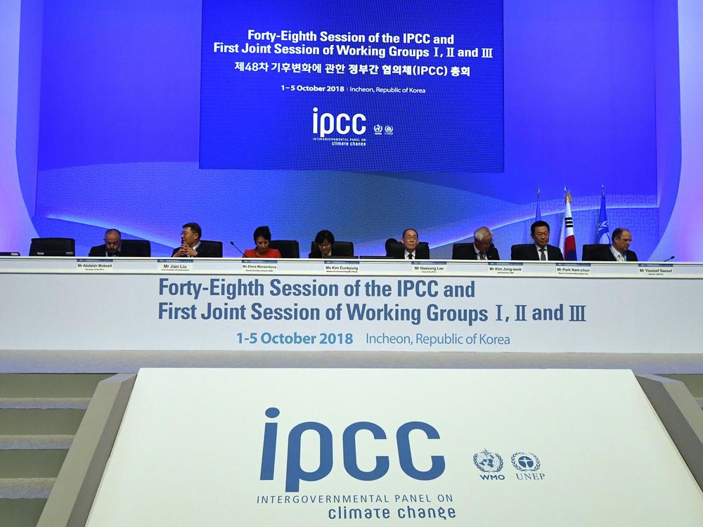 The United Nations Intergovernmental Panel on Climate Change met in Incheon, South Korea, in October 2018. The pandemic has forced scientists around the world to write the latest U.N. climate report without meeting in person.