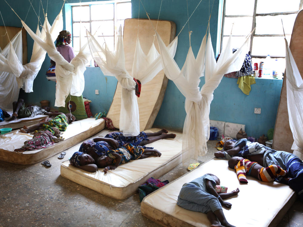 Lead exposure has been an issue for many years. Above: Women and children from lead-contaminated villages rest on mattresses during testing and treatment for lead poisoning in a ward at the Doctors Without Borders clinic in Anka, Nigeria, in 2010.