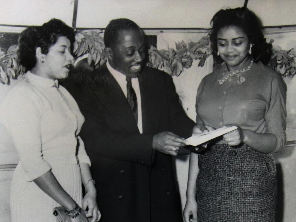 Minnie Forbes (right) took over as owner of the Detroit Stars from her uncle Ted Raspberry (center) in 1956. Forbes, now 88, is the last living Negro Leagues team owner.