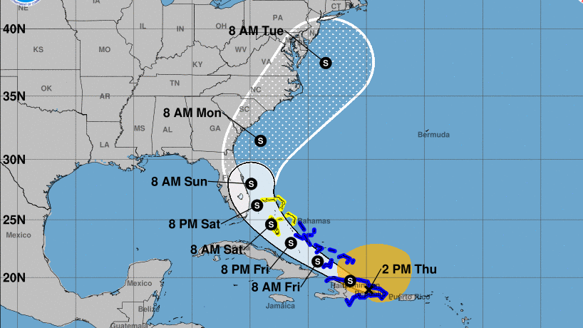 Isaias is predicted to shadow Florida's Atlantic coast and could cause heavy flooding along the U.S. Southeastern coast.