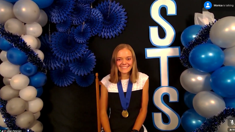 Lillian Kay Petersen, 17, from Los Alamos, N.M., won first place in the 2020 Regeneron Science Talent Search, a science and math competition for high school seniors. The pandemic meant a virtual Zoom ceremony rather than what's usually a black-tie gala ceremony in the nation's capital.