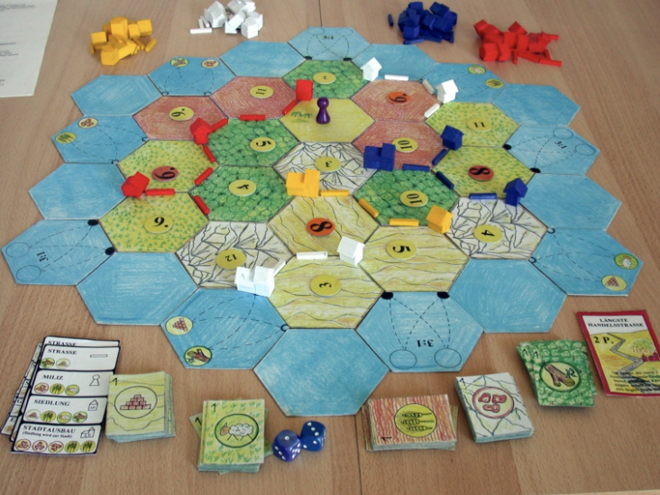 A 1994 test version of The Settlers of Catan before it was released a year later in Germany. The game was an instant hit. Today, Catan has sold more than 32 million units and is one of the bestselling board games of all time.