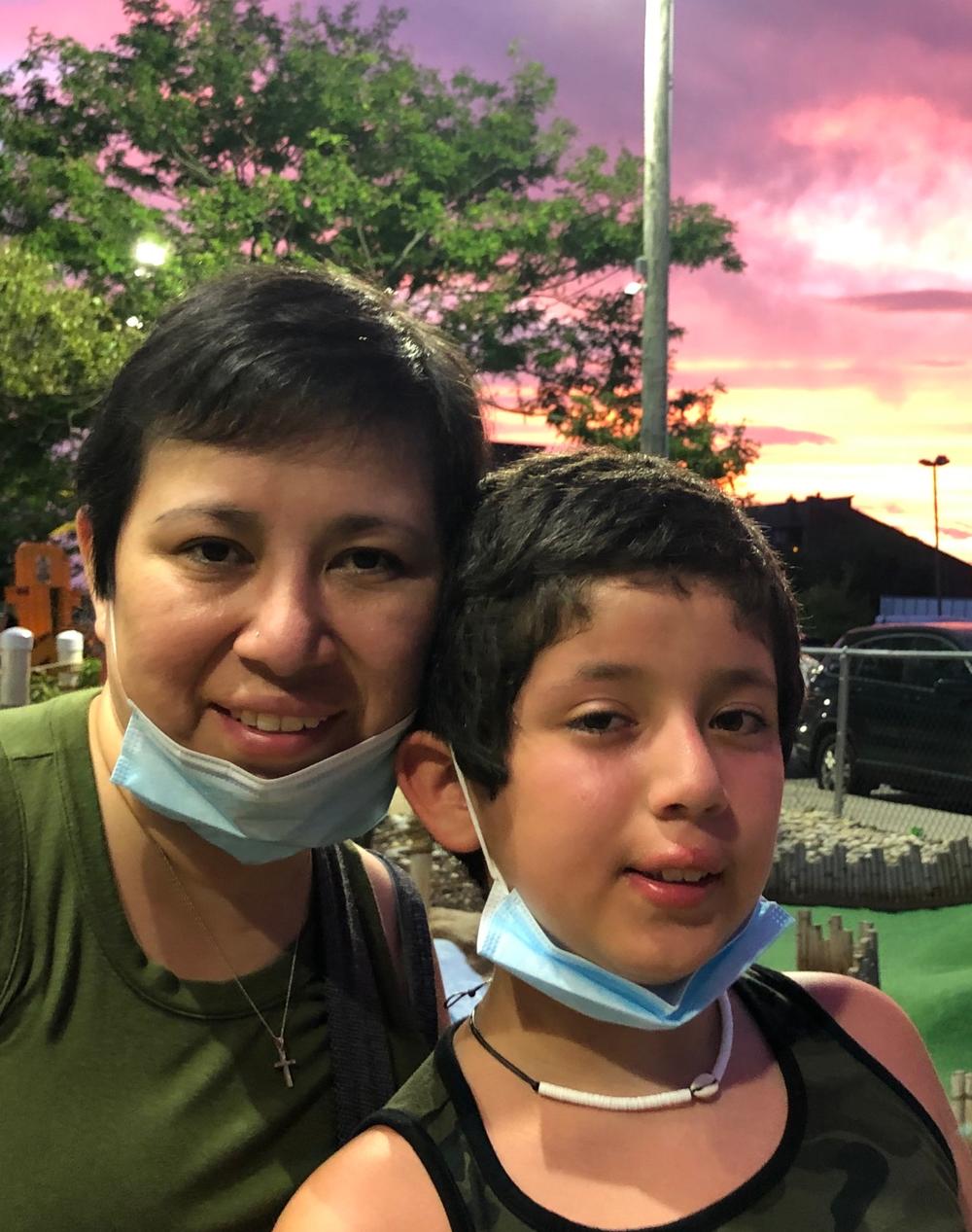 Roxana Guerra, who has metastatic breast cancer, has been trying to avoid large crowds this summer, while working and taking care of her 11-year-old son, Enrique.