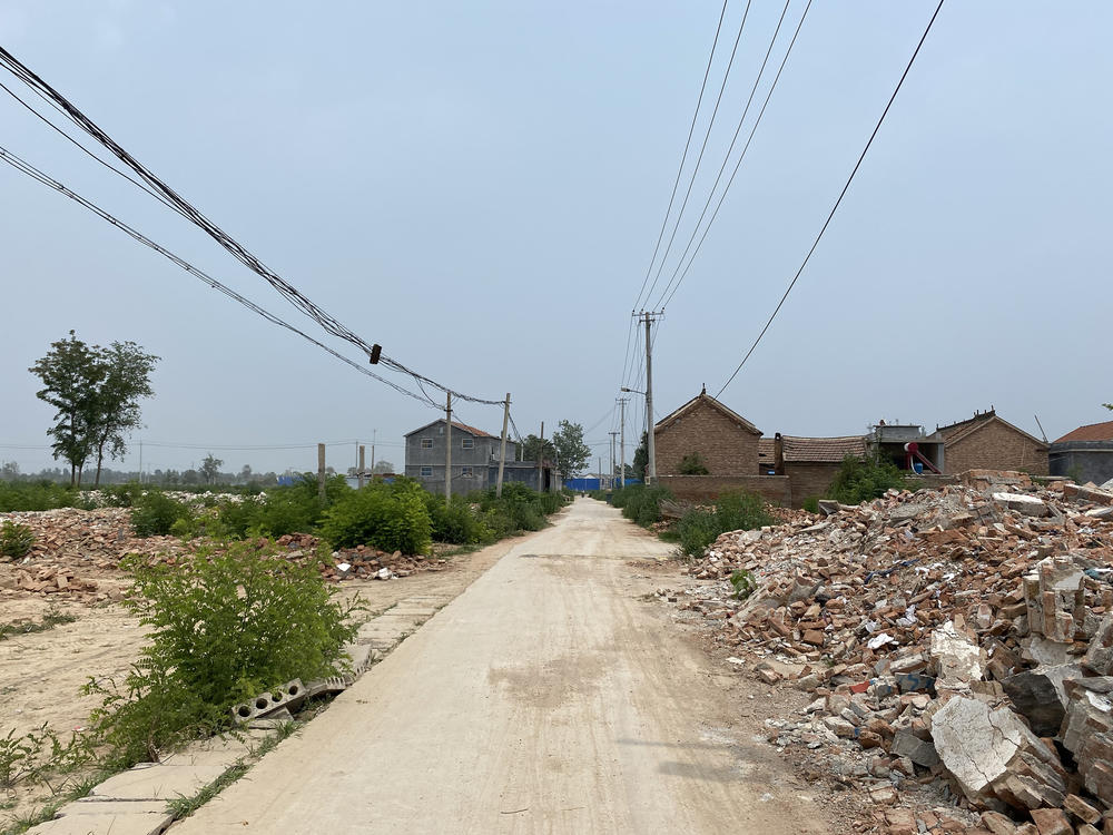 Near Liu's village, Xiguozhuang was the first village in the township of Yanshi, Shandong, to have its houses torn down. Fewer than a dozen homes remain along the village's main road.