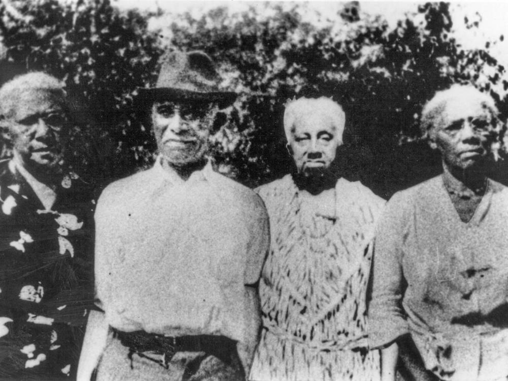The founders of the Quander family reunion, pictured in 1938, are (from left) Sadie Quander Harris, Tom Quander Susannah Quander and Georgie Quander.
