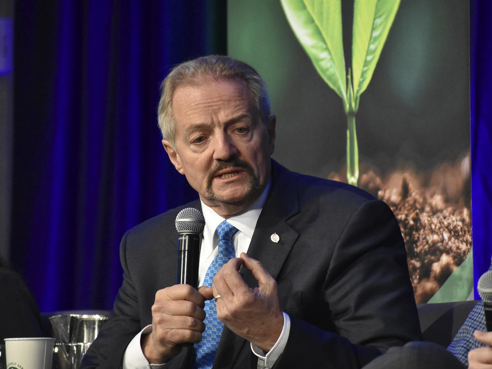 Bureau of Land Management Acting Director William Perry Pendley speaks at a conference for journalists in Fort Collins, Colo., last October.