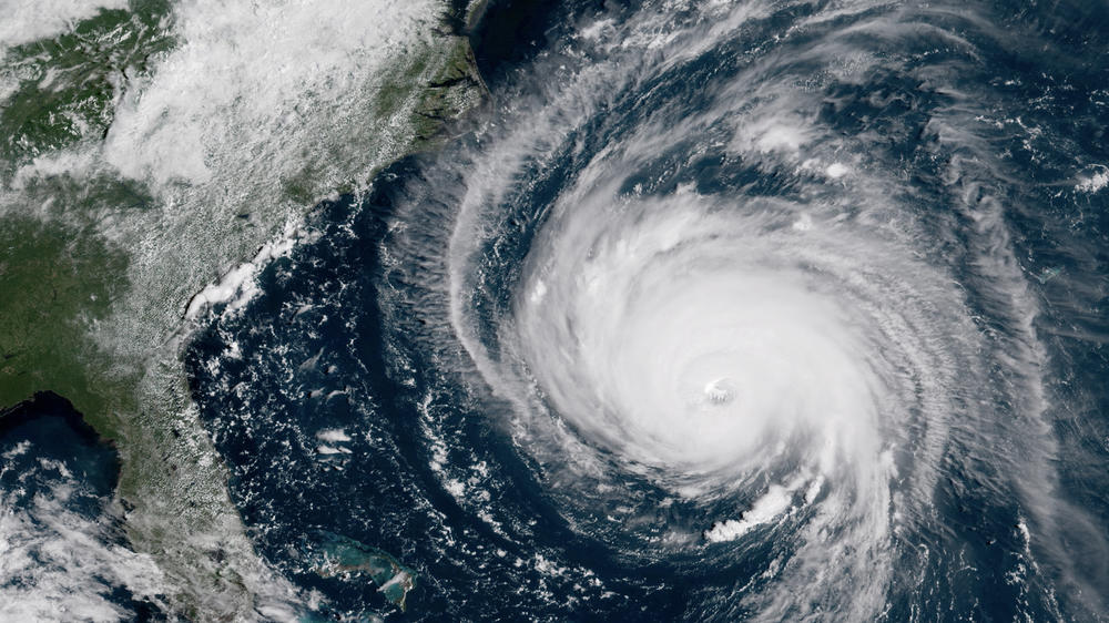 Hurricane Florence approaches the Carolinas in September 2018.