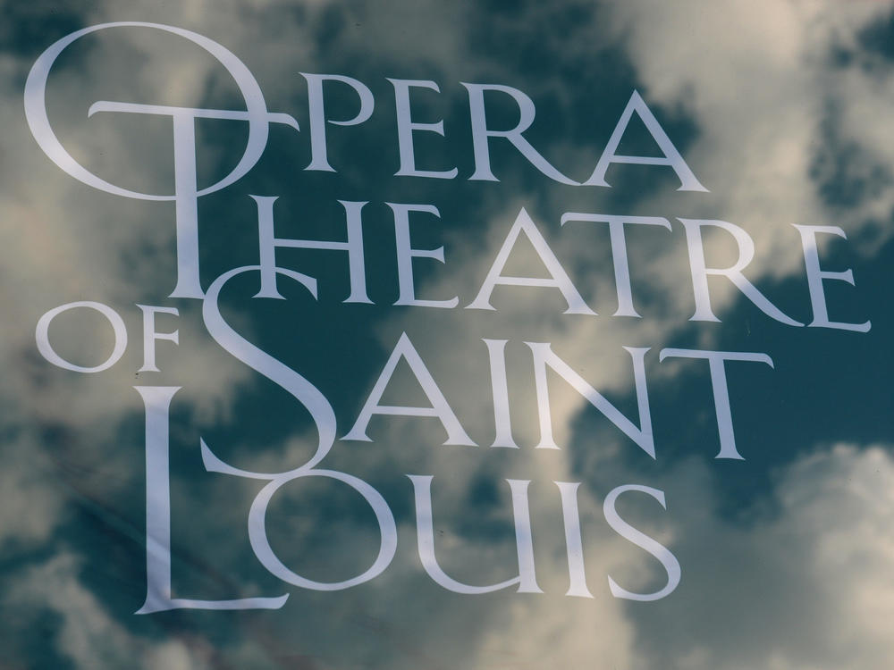 A 2016 photo of a sign for the Opera Theatre of St. Louis.