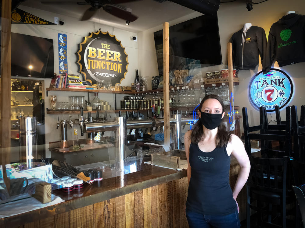 The pandemic is taxing the nation's bar owners such as Allison Herzog, who runs The Beer Junction in Seattle. After shutting down indoor service in the spring, Herzog was finally able to reopen this summer. Within a month, the coronavirus was spreading again, and she was forced to close for a second time.