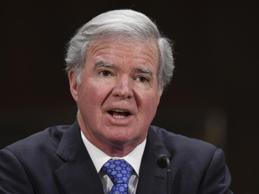 NCAA President Mark Emmert testifies on Capitol Hill in February.