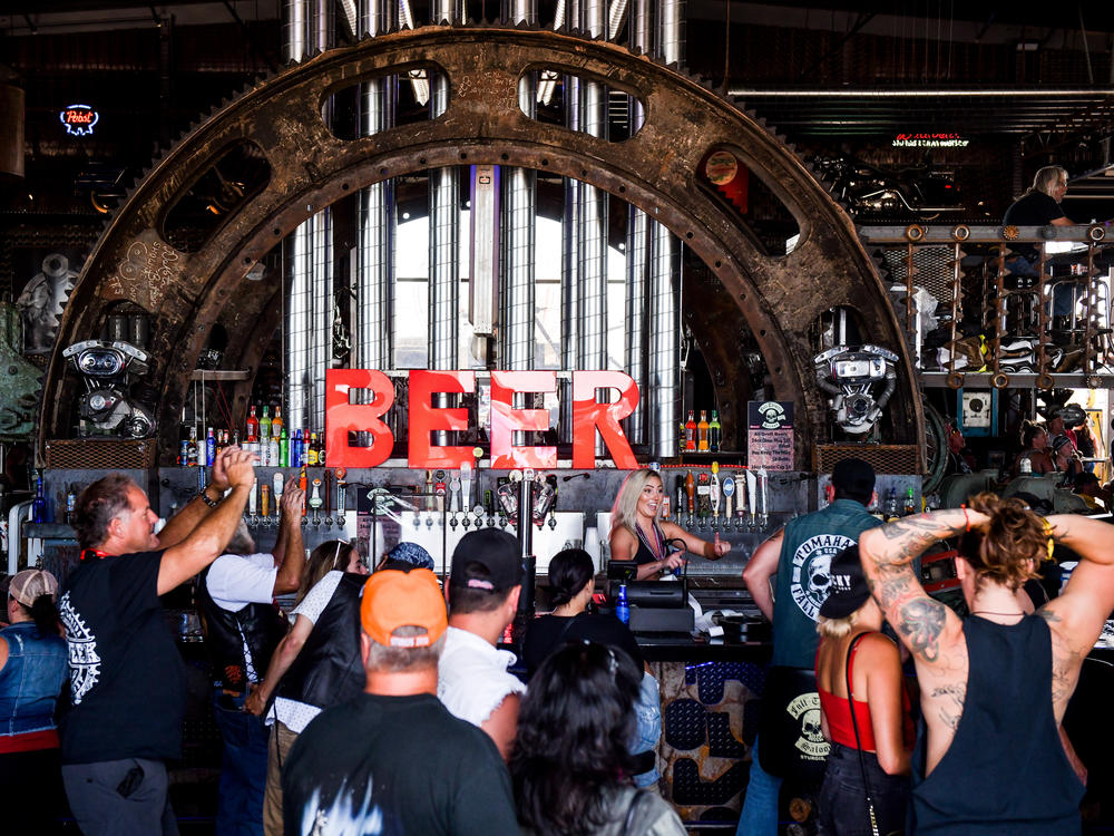 The Full Throttle Saloon in Sturgis, S.D., draws a crowd earlier this month during the 80th annual Sturgis Motorcycle Rally.