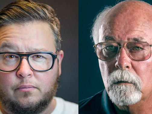 T. Chick McClure and their father, Chas McClure, in Los Angeles. In a StoryCorps conversation, they remembered a road trip they took to reconnect after being estranged for nearly 30 years.