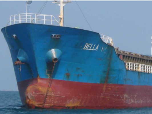 M/T Bella's cargo has been seized as it was carrying petroleum from Iran to Venezuela, the U.S. Department of Justice says.