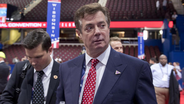 Paul Manafort, shown here on the floor of the Republican National Convention in Cleveland last month, resigned his post as Donald Trump's campaign chairman on Friday. 