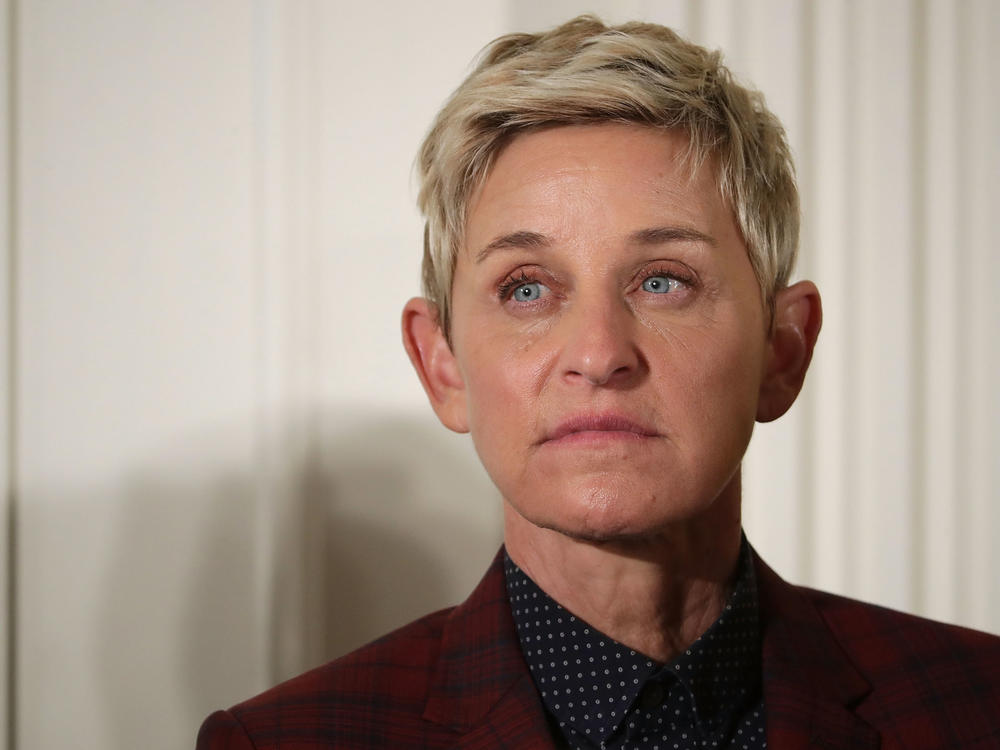 Ellen DeGeneres at the 2016 White House ceremony at which President Barack Obama awarded her the Presidential Medal of Freedom.