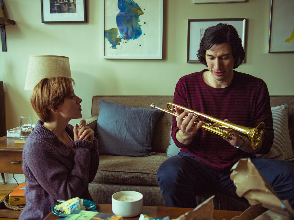 Actors Scarlett Johansson and Adam Driver in a scene from <em>Marriage Story. </em>The award-winning 2019 film can be watched with audio description that conveys scenes to viewers who are visually impaired. But <em>Parasite, </em>another popular award-winner, has not included such descriptions.