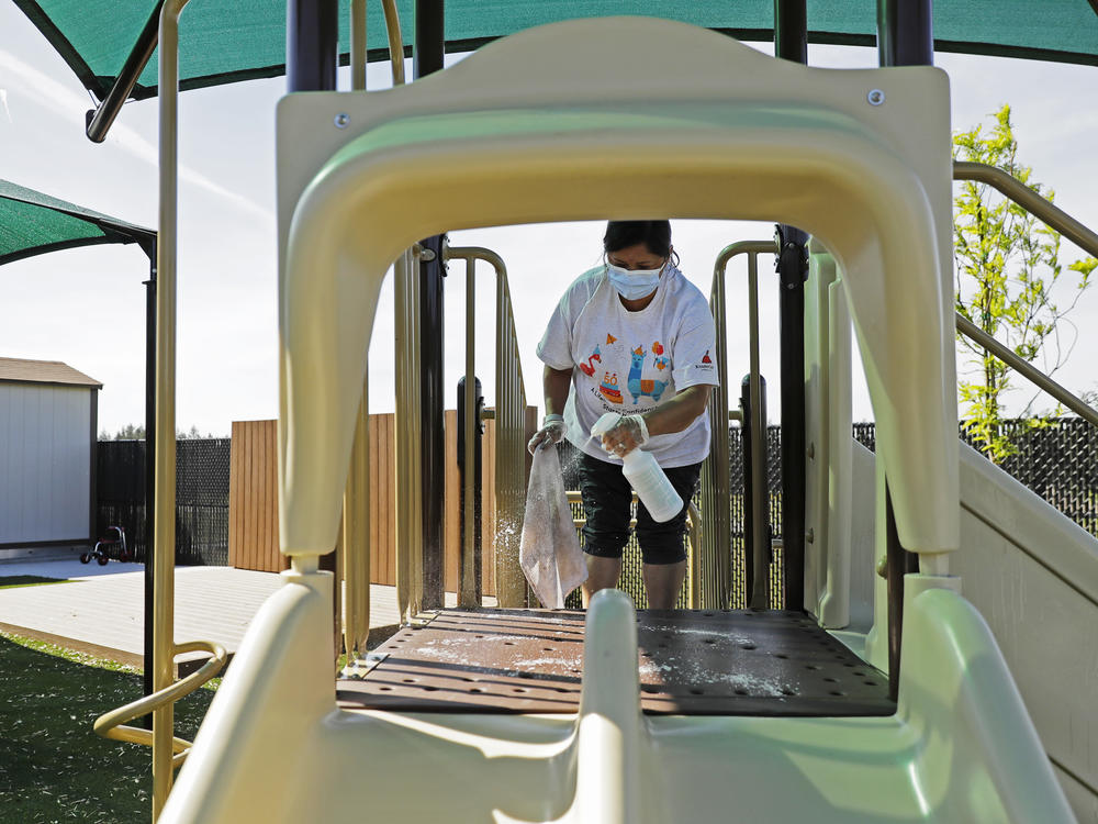 Ninety-five percent of child care providers are women, and many are losing their jobs as the pandemic devastates the industry, the National Women's Law Center says.