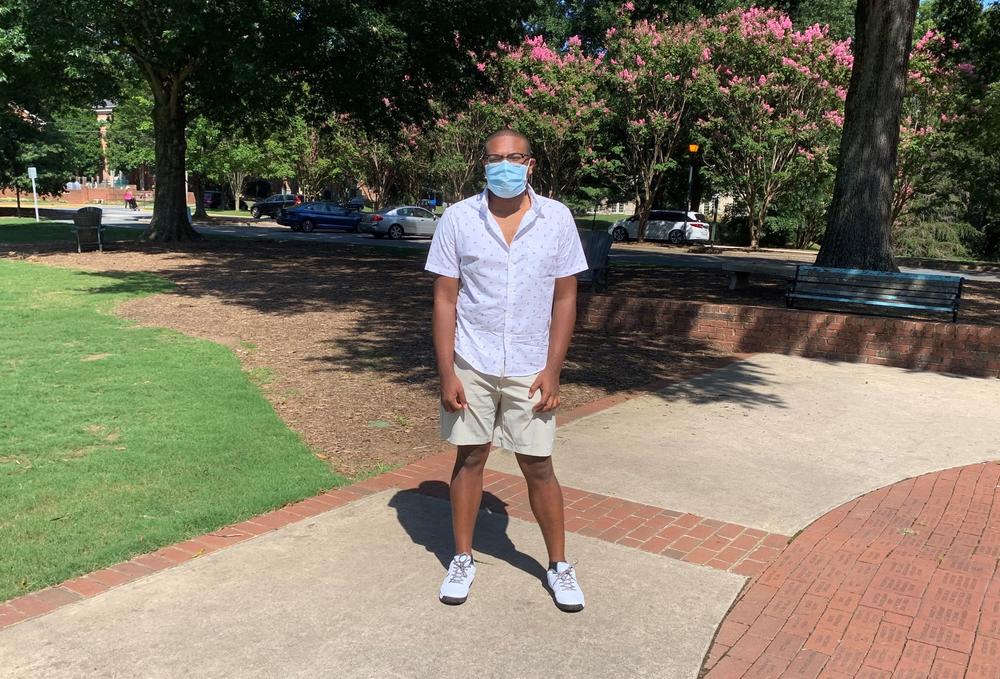 College student Timer Colen is an independent voter who will vote for Joe Biden. He's part of a key demographic of young voters that could tip the battleground state of North Carolina to Democrats.