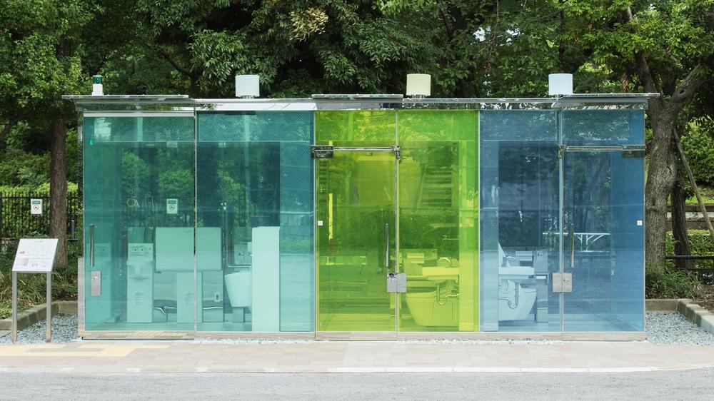 The restrooms recently opened at two parks in Tokyo. More architect-designed public bathrooms will be created in the coming months.