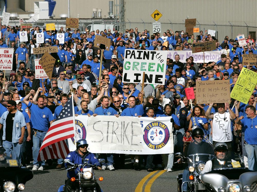In 2008, 27,000 Boeing machinists went on strike over the airline manufacturer's plans to outsource 5,000 union jobs to New Breed. DeJoy was CEO at New Breed at the time.