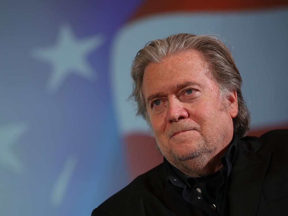 The indictment against former White House strategist Steve Bannon is related to fundraising for a wall on the U.S.-Mexico border.