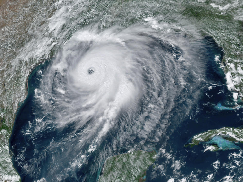 Hurricane Laura approaches the Gulf Coast of the U.S. on Wednesday. The storm rapidly intensified before it made landfall.