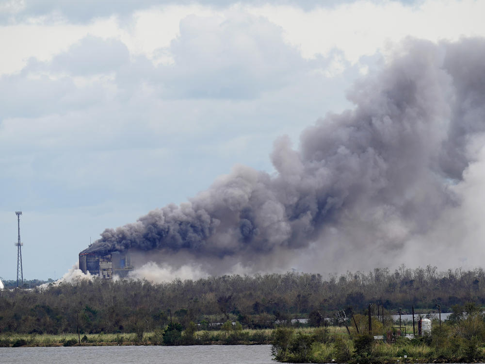 Hurricane Laura caused a fire at a chemical plant owned by BioLab in Westlake, La. The plant manufactures chemicals for swimming pools.