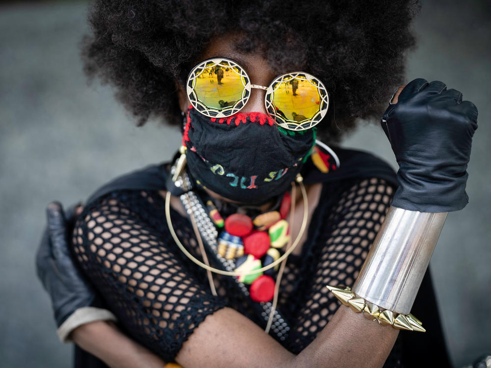 Nubia (no last name given) of New York, came for the 57th Anniversary March.