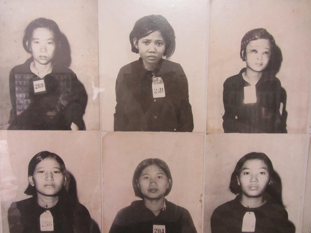 Photographs taken by the Khmer Rouge of some of the thousands of people held at Tuol Sleng, a former school in Phnom Penh turned into a torture center and death chamber during the fanatical communist movement's 1975-79 rule of Cambodia.