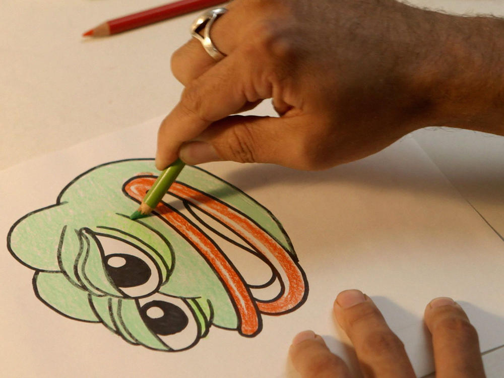 Cartoonist Matt Furie sketches out his creation, Pepe the Frog. The new documentary <em>Feels Good Man</em> shows how the frog went from innocent cartoon character to powerful political tool.
