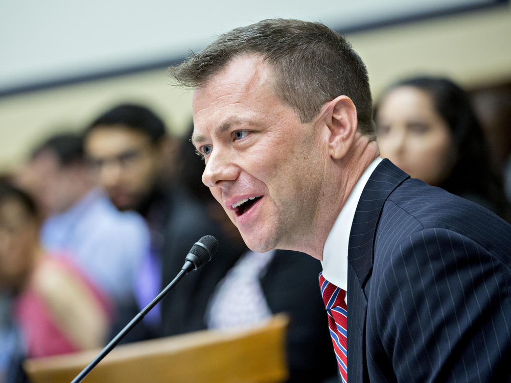 Peter Strzok, then an agent at the FBI, speaks during a joint House Judiciary, Oversight and Government Reform committees hearing in Washington, D.C., in July 2018.