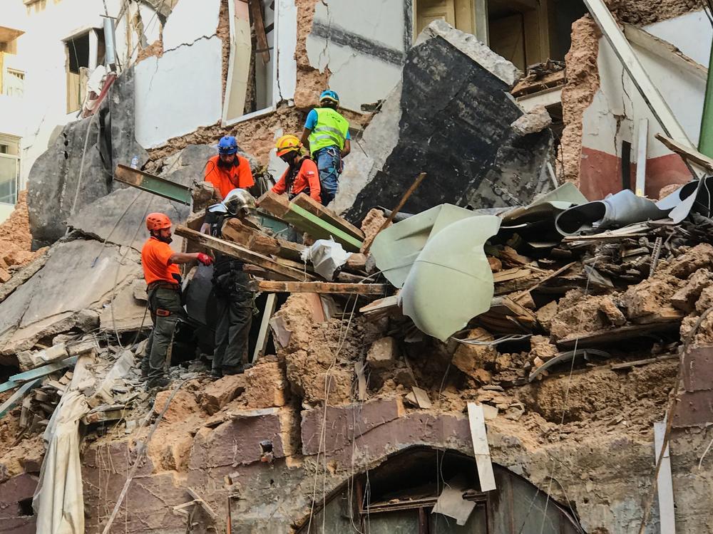 Rescue workers from a Chilean search team poured through the rubble of a collapsed building in the Beirut's Gemmayze neighborhood for three days in search of life. They ended the search late Saturday.