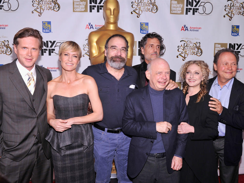 Cary Elwes, Robin Wright, Mandy Patinkin, Chris Sarandon, Wallace Shawn, Carol Kane and Billy Crystal attend the 25th anniversary screening and cast reunion of <em>The Princess Bride</em> in 2012. Several cast members are reuniting for a virtual fundraiser on Sept. 13 to support Wisconsin Democrats.