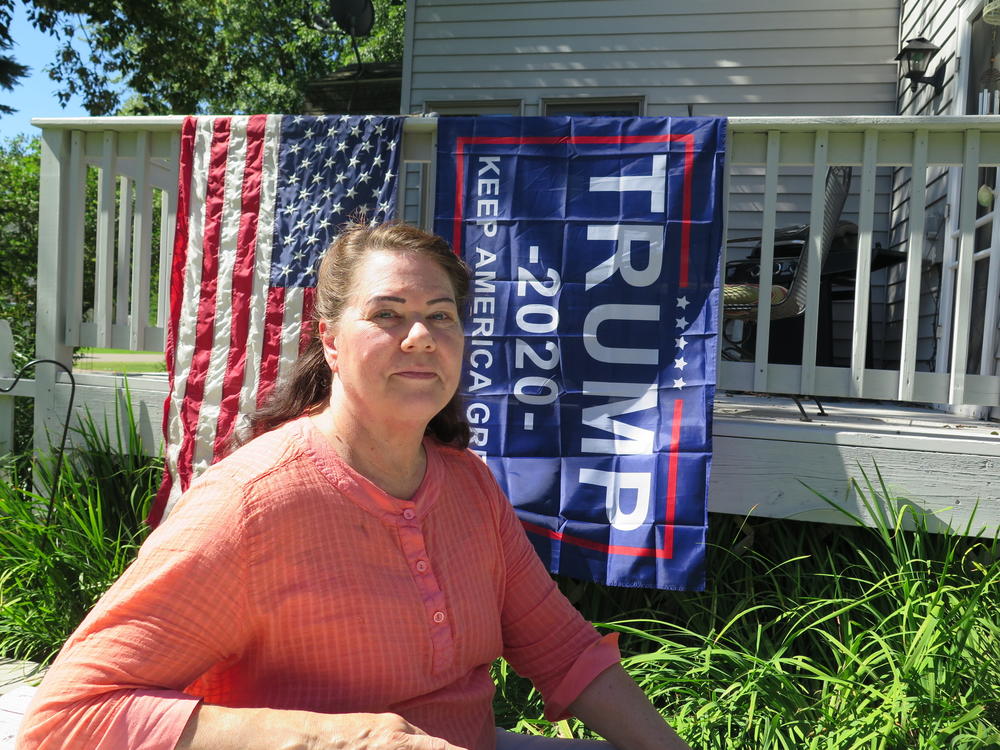 Deb Ibanez, who proudly displays Trump banners and lawn signs outside her home in Aitkin, Minn., is part of President Trump's firm base in this rural part of the state. Ibanez says she's worried about voter fraud and doubts about the outcome of the election.