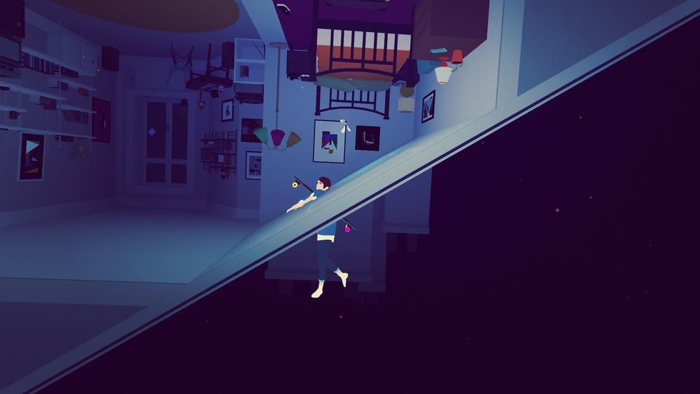 In a moment from the game's prologue,<em> </em>The Fool — still in her civilian identity — has her world turned literally upside down.