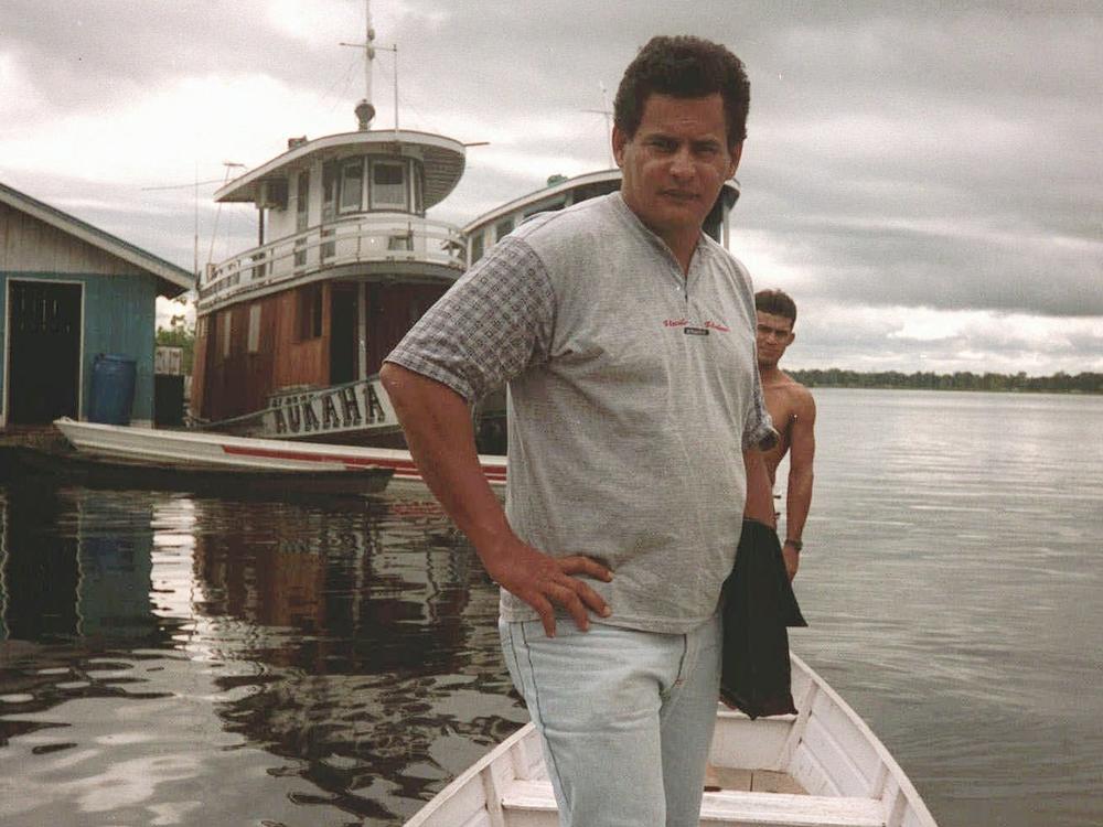 Reili Franciscato, pictured in 1997, on the Purus River in Brazil. Franciscato died Wednesday in the Amazon rainforest, shot with an arrow.