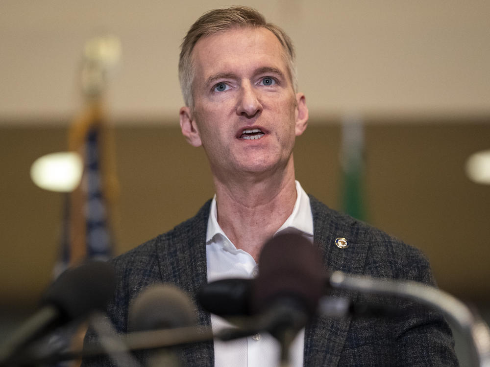 Portland Mayor Ted Wheeler issued the ban on CS gas in his role as the city's police commissioner. He's seen here at City Hall in late August.